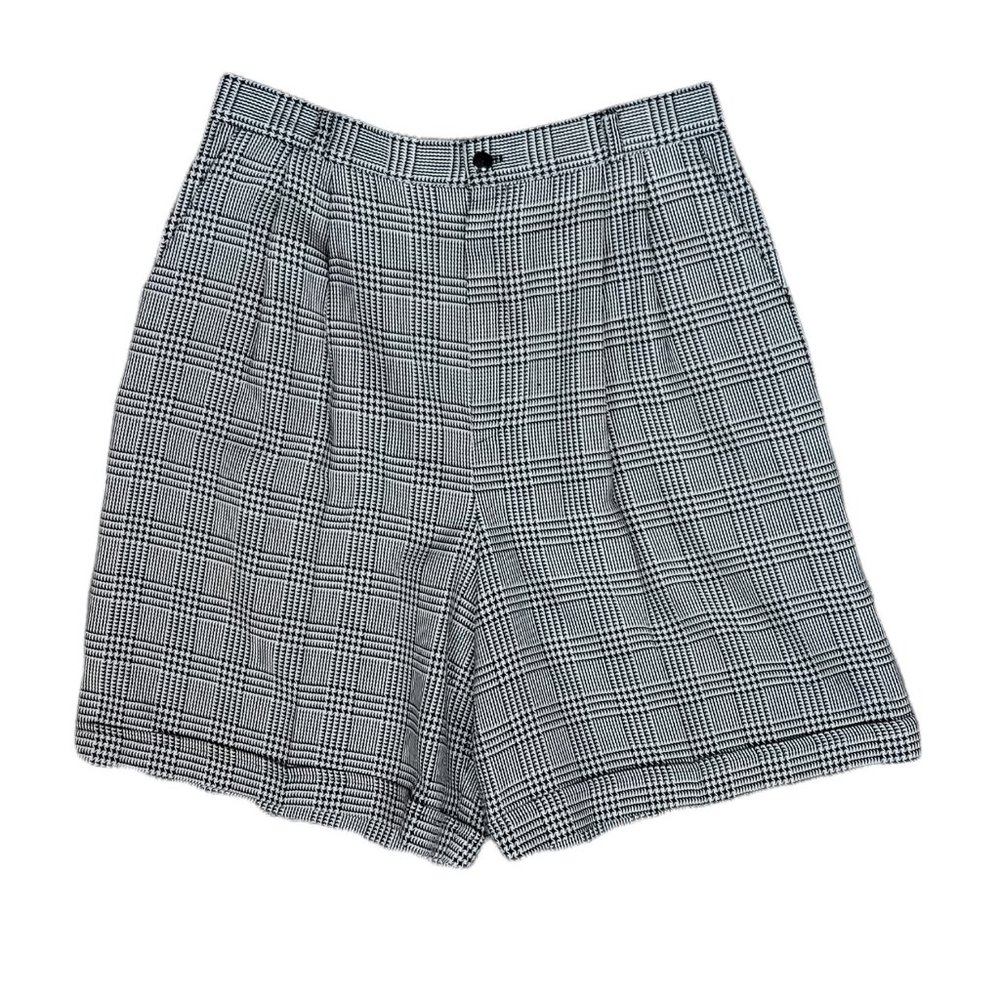💖💖WOMEN'S CAMDEN CLASSIC HOUNDSTOOTH PLEATED SHORTS (16)